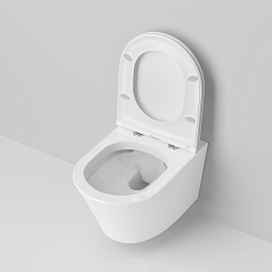 Ambassador Унитаз Ritz подвесной безободковый белый с сиденьем микролифт – фотография-4